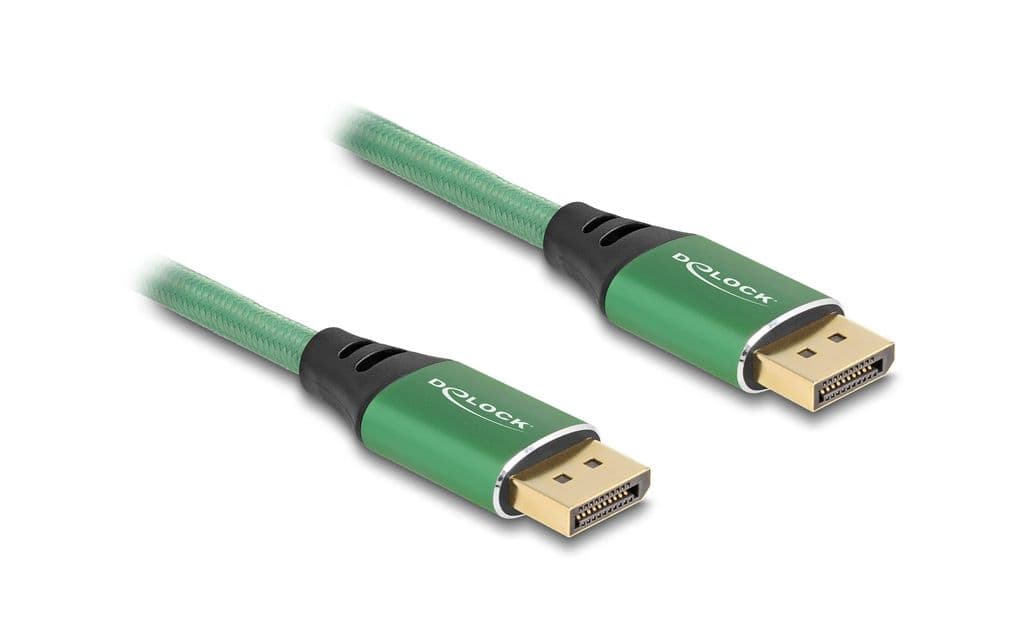 Delock DisplayPort-kabel 16K @ 60Hz, 1m - Grønn