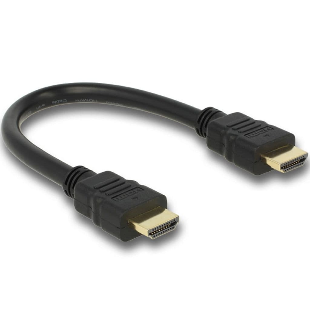 Delock Høyhastighets HDMI-kabel med Ethernet 4K @ 30Hz, 0,25m