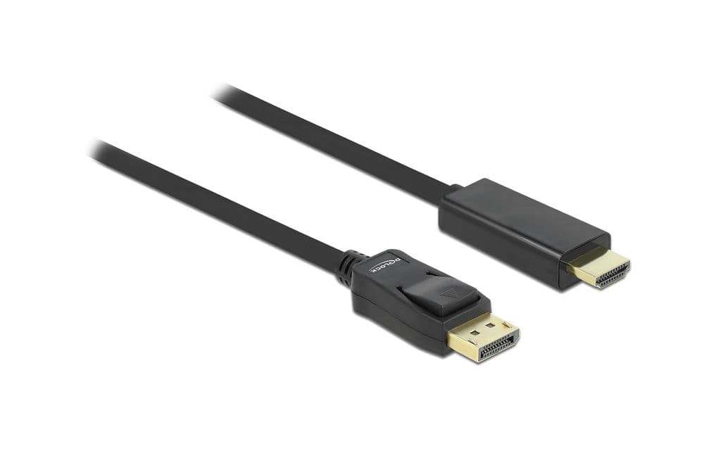 Delock DisplayPort til høyhastighets HDMI-kabel, passiv, 1 m - svart