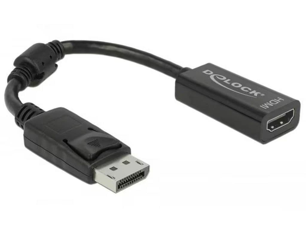 Delock Adapter DisplayPort hann til HDMI hunn - svart