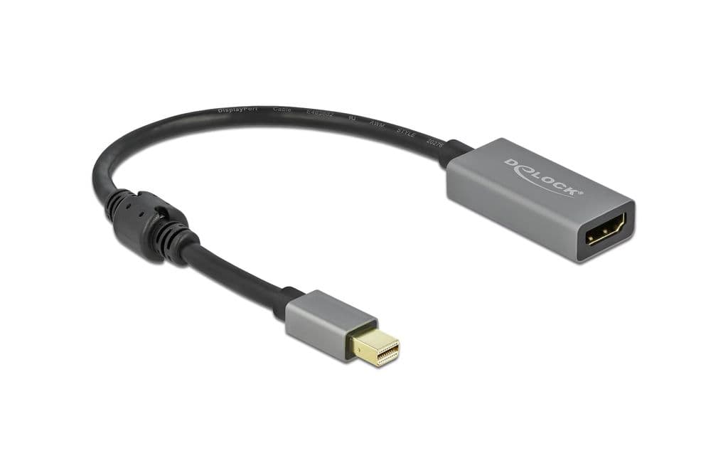Delock Mini DisplayPort til HDMI-adapter 4K @ 60Hz HDR, aktiv