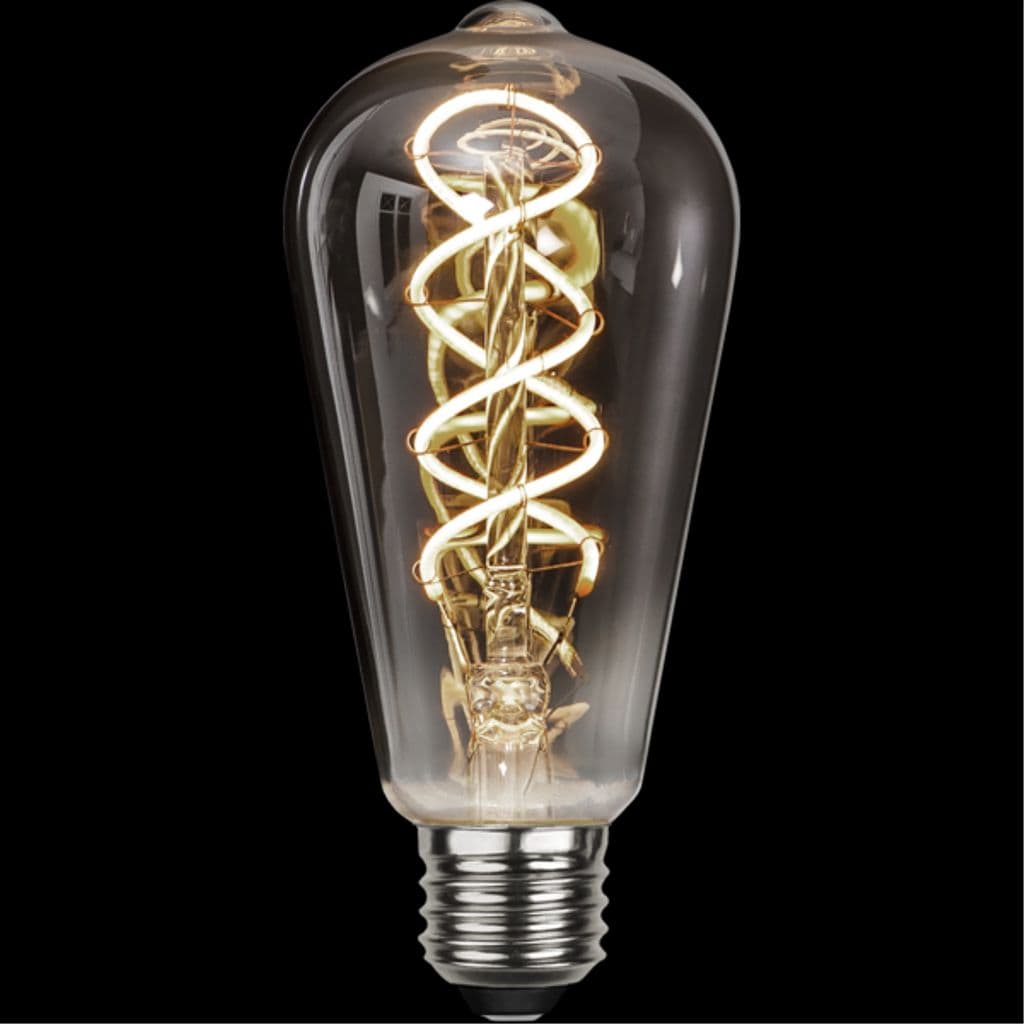 LED-lampe E27 ST64 Decoulated Spiral Smoke