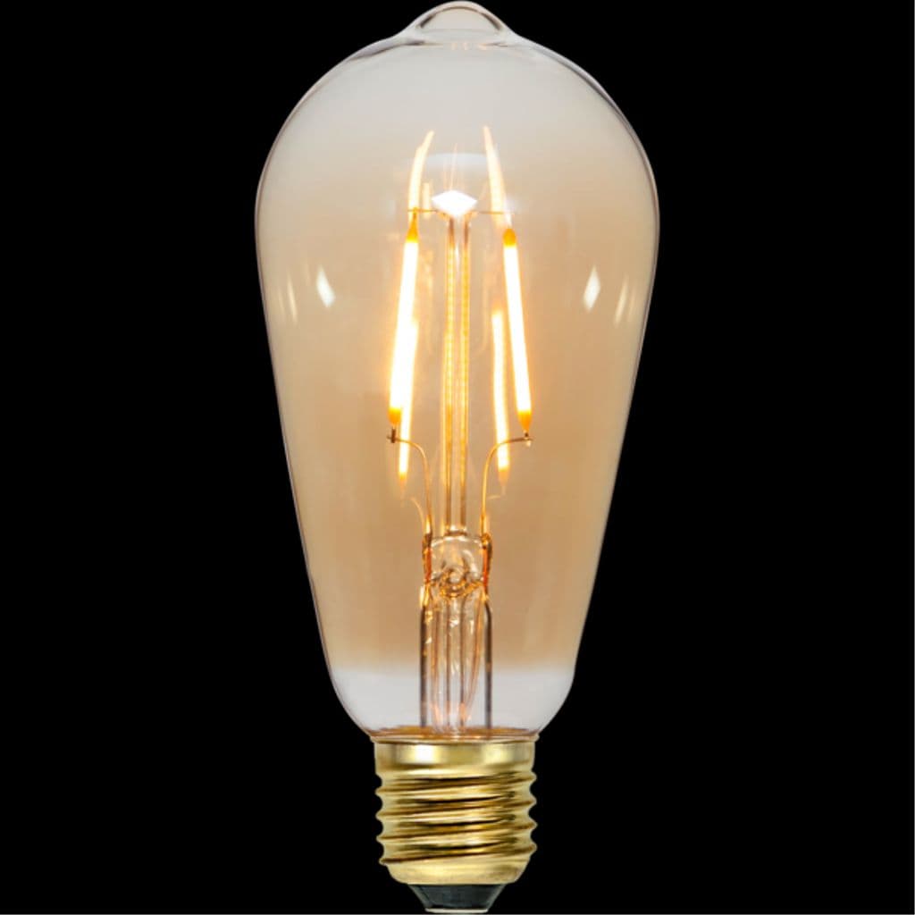 LED-lampe E27 ST64 Enkel rav