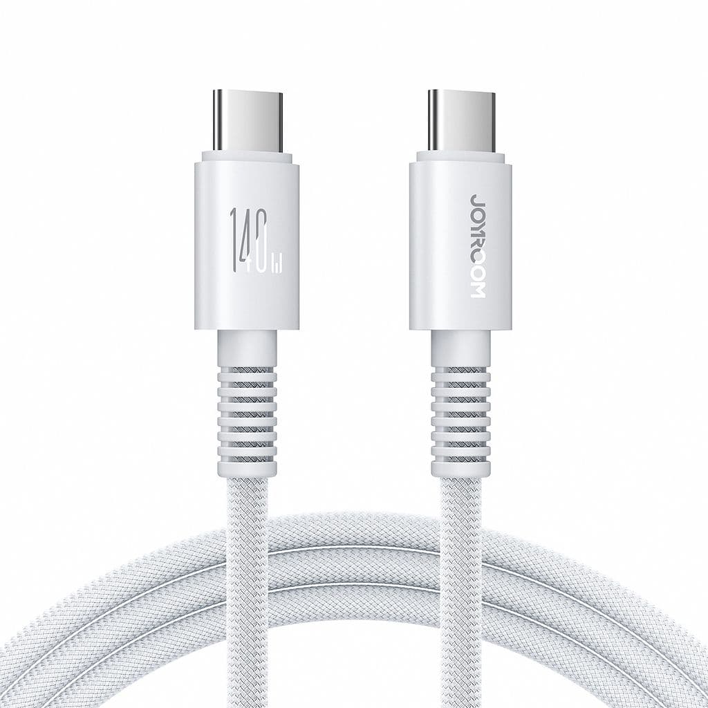 Joyroom AC40 USB-C hurtiglade- og datakabel 140W 480mbps, 2m - Hvit