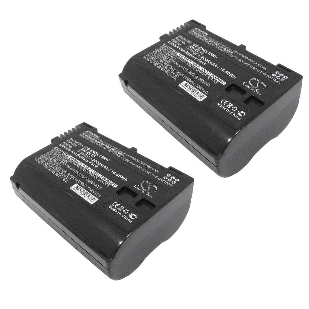 Batteri til Nikon EN-EL15 / EN-EL15A – 2-pakning