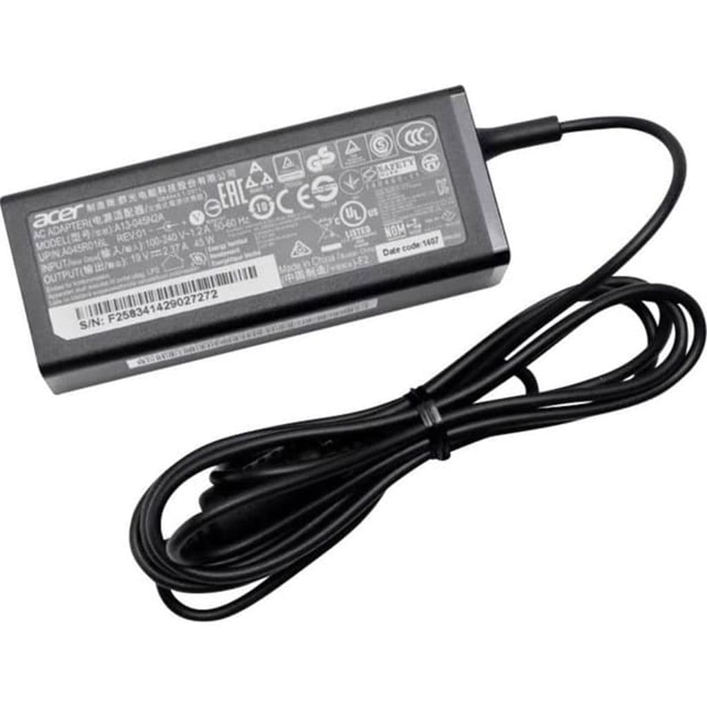 Acer Strømadapter 45W / 2.37A / 19V / 1.1 x 3 x 7.7mm