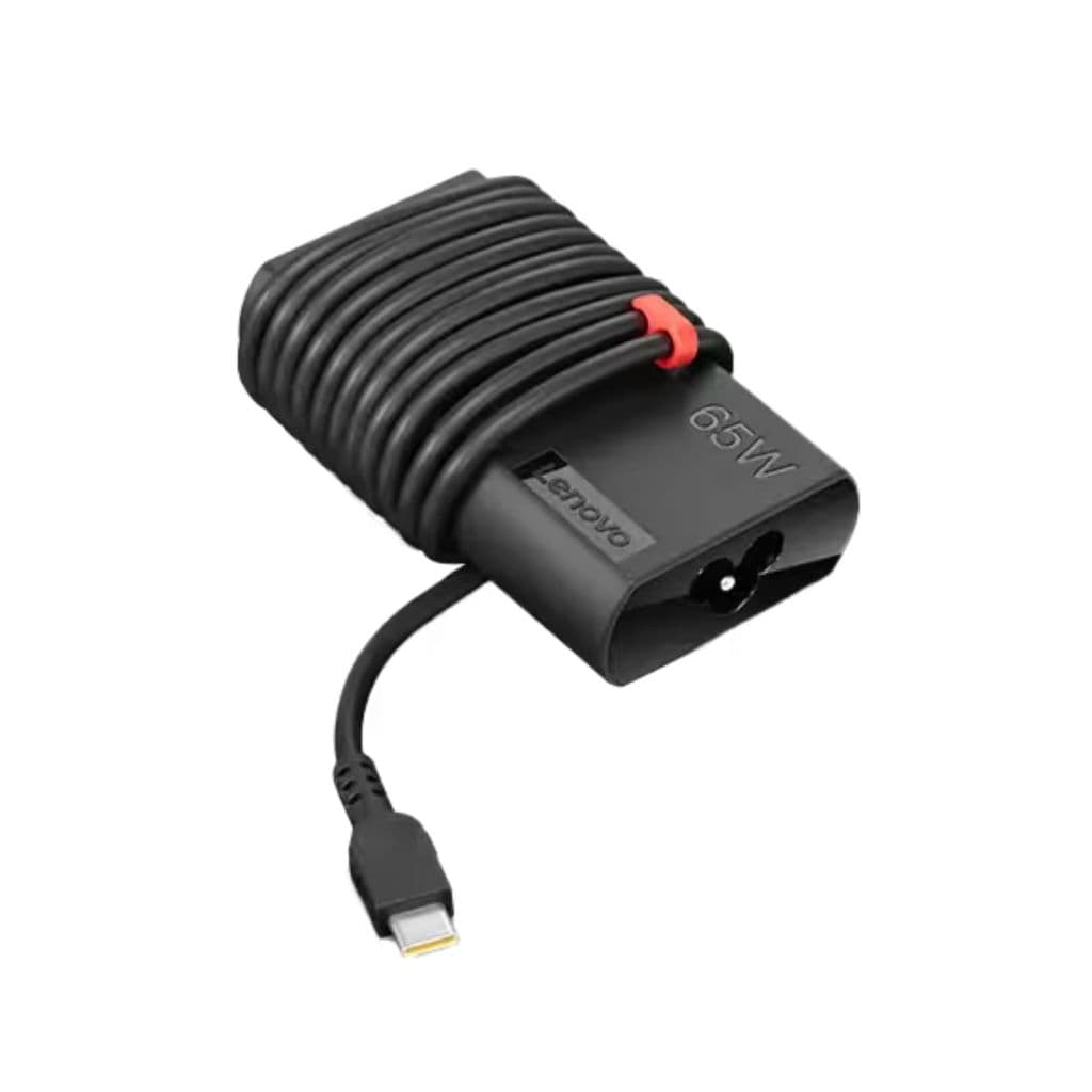 Lenovo strømadapter USB-C 65W 3-pinners - svart