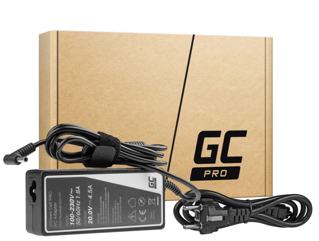 Green Cell Pro Charger for Fujitsu-Siemens, 20V 4,5A 90W - Svart