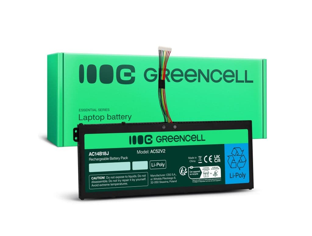 Green Cell Laptop-batteri Acer Aspire 11.4V 3600 mAh