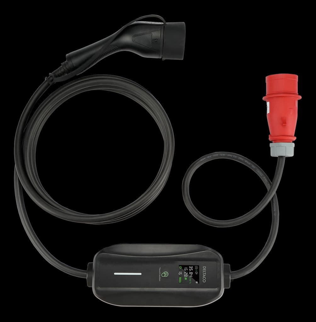 DELTACO E-Charge ladekabel 3-fase CEE 16A til Type-2, 6m