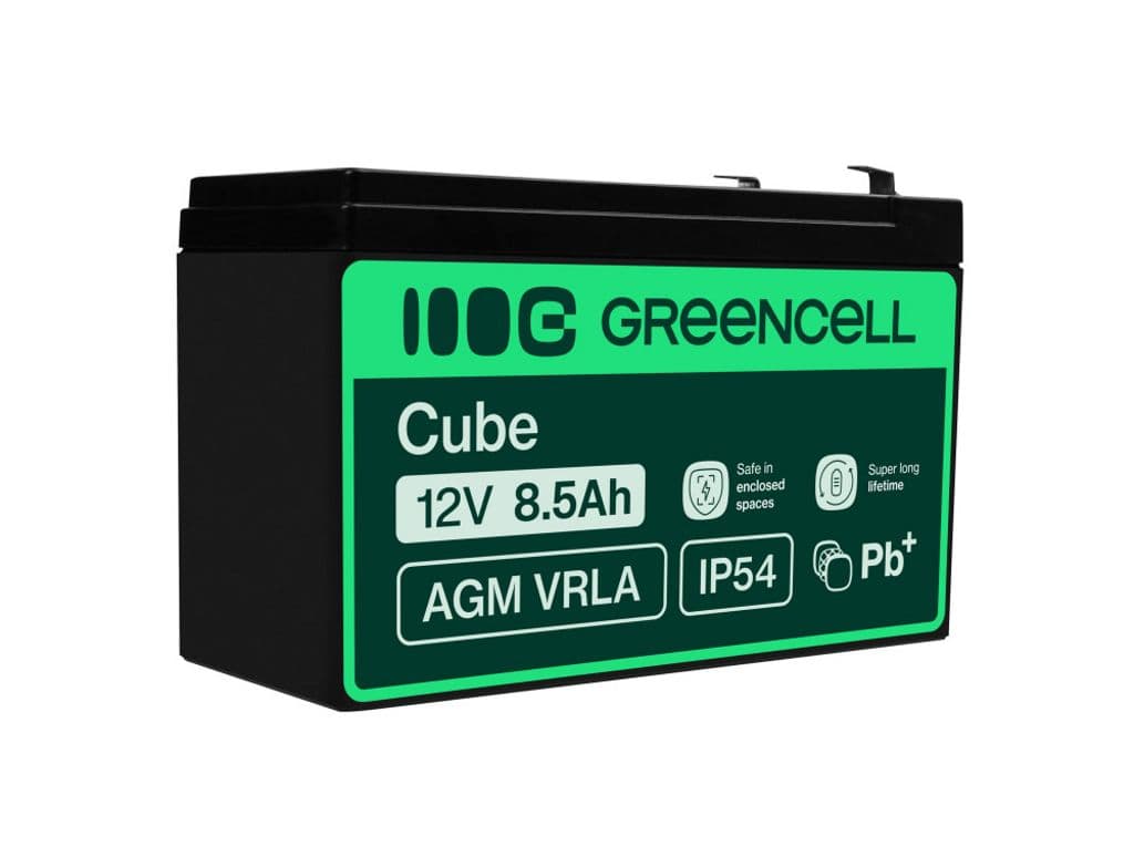 Green Cell AGM VRLA 12V 8,5Ah vedlikeholdsfritt batteri