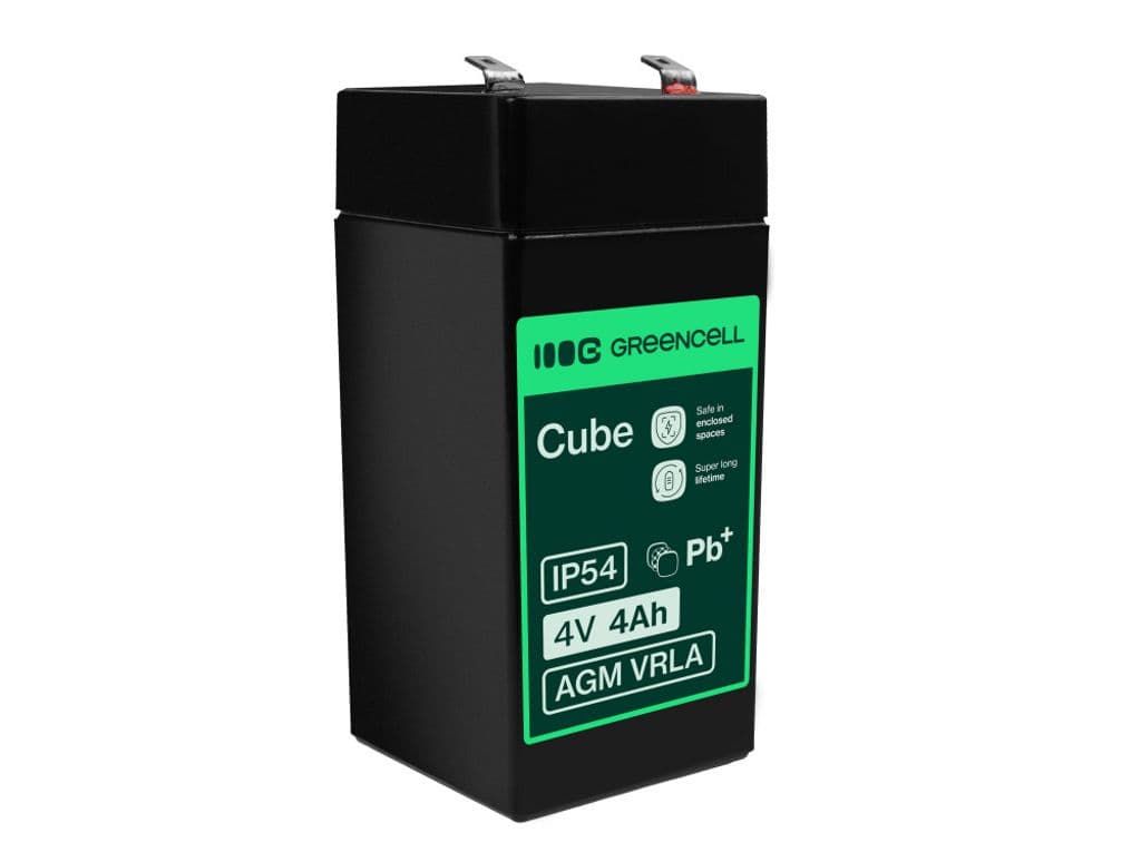 Green Cell AGM VRLA 4V 4Ah batteri for alarmsystem, kasseapparat, leker