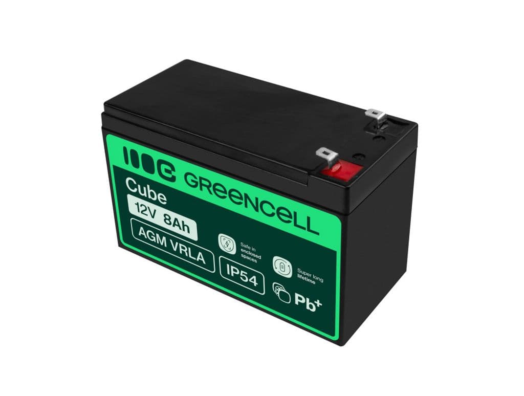 Green Cell AGM VRLA 12V 8Ah vedlikeholdsfritt batteri