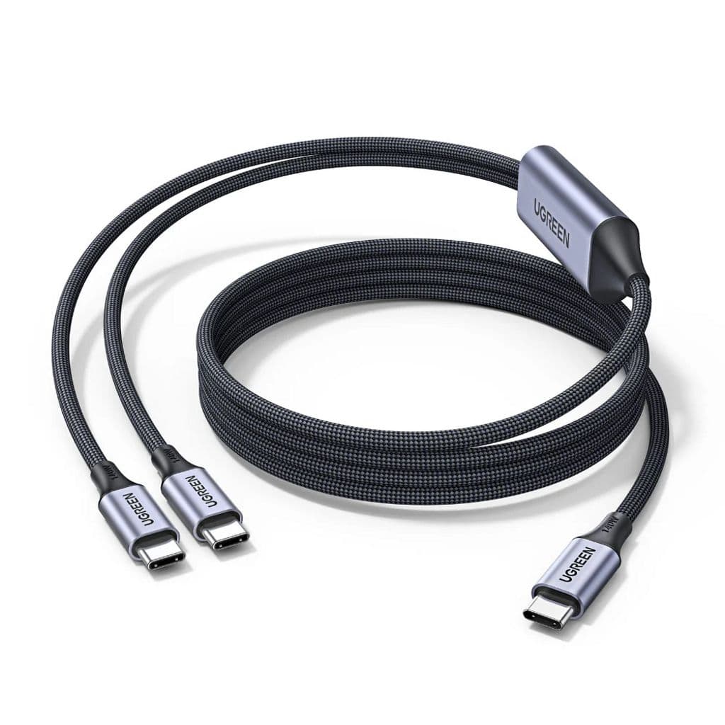UGREEN 2-i-1 USB-C til USB-C-kabel 140 W, 2 m