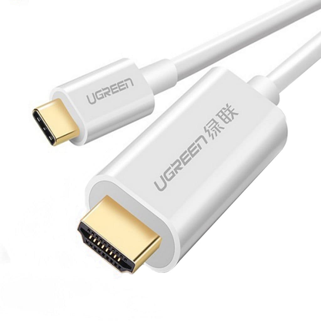 Ugreen USB-C til HDMI-videokabel MM121, 1,5 m - hvit