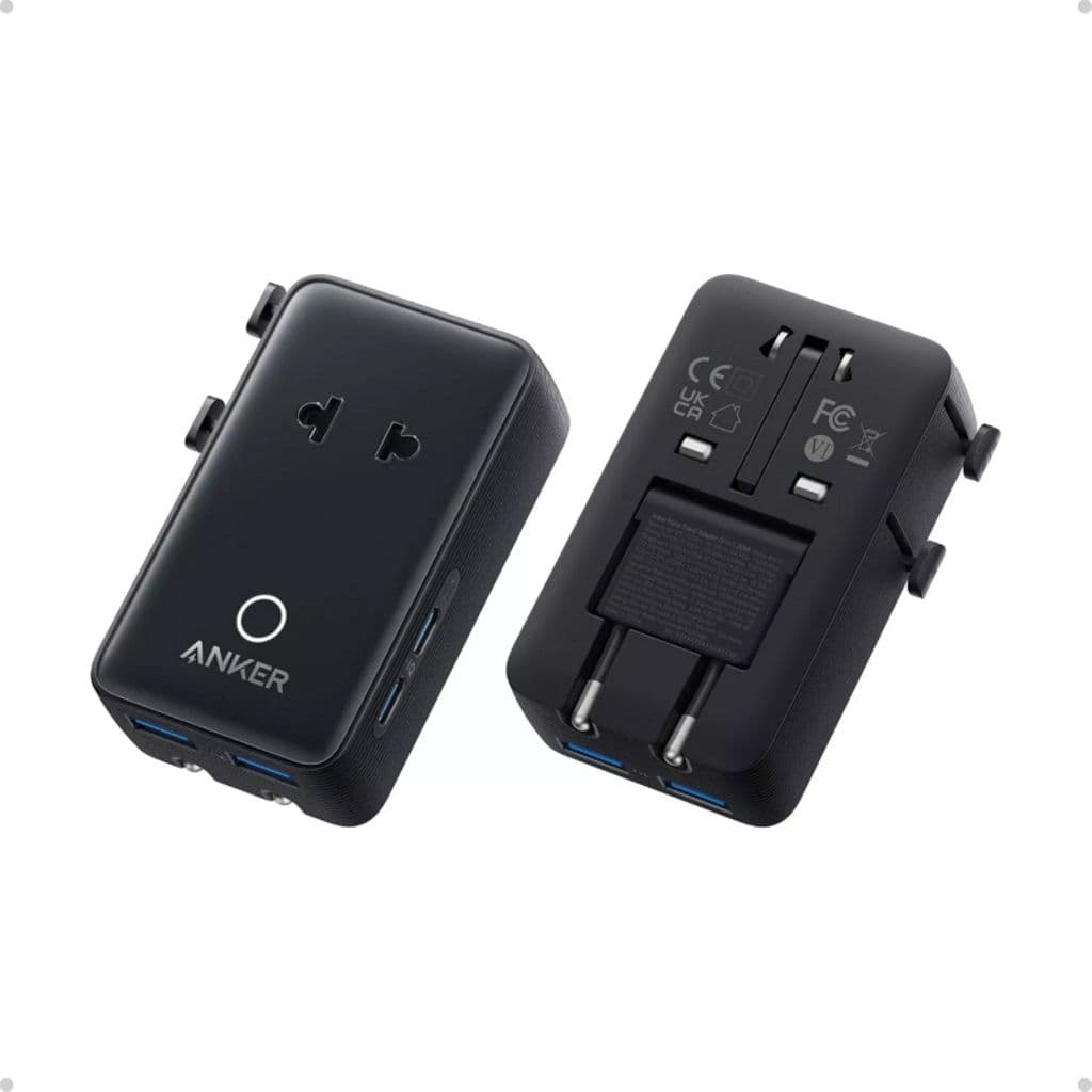 Anker Nano Travel reiseadapter 20W, 3A, 2 x USB-A og 2 x USB-C – svart