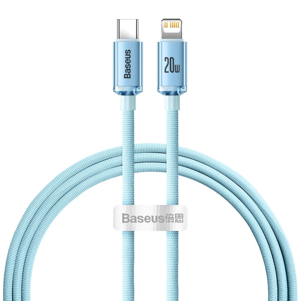 Baseus USB-C til Lightning kabel 20W PD, 1.2m - Blå