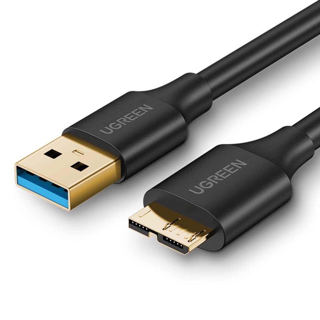 Ugreen USB-A 3.0 - Micro USB-B SuperSpeed-kabel, 5Gb/s, 1m - Svart