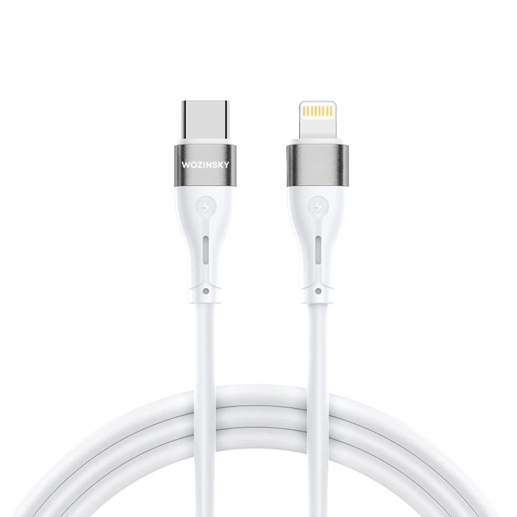 Wozinsky USB-C til Lightning kabel 27W PD, 2m - Hvit