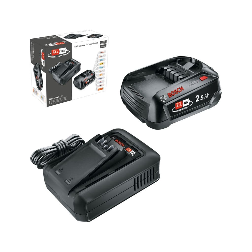 Bosch Batterisett 18V batteri 2,5Ah med batterilader AL 18V-44