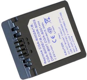 Batteri til CGA-S002 erstatningsbatteri