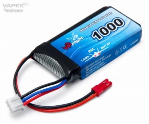 Vapex Li-Po Battery 2S 7,4 V 25C 1000 mAh JST-RCY (BEC)-kontakt