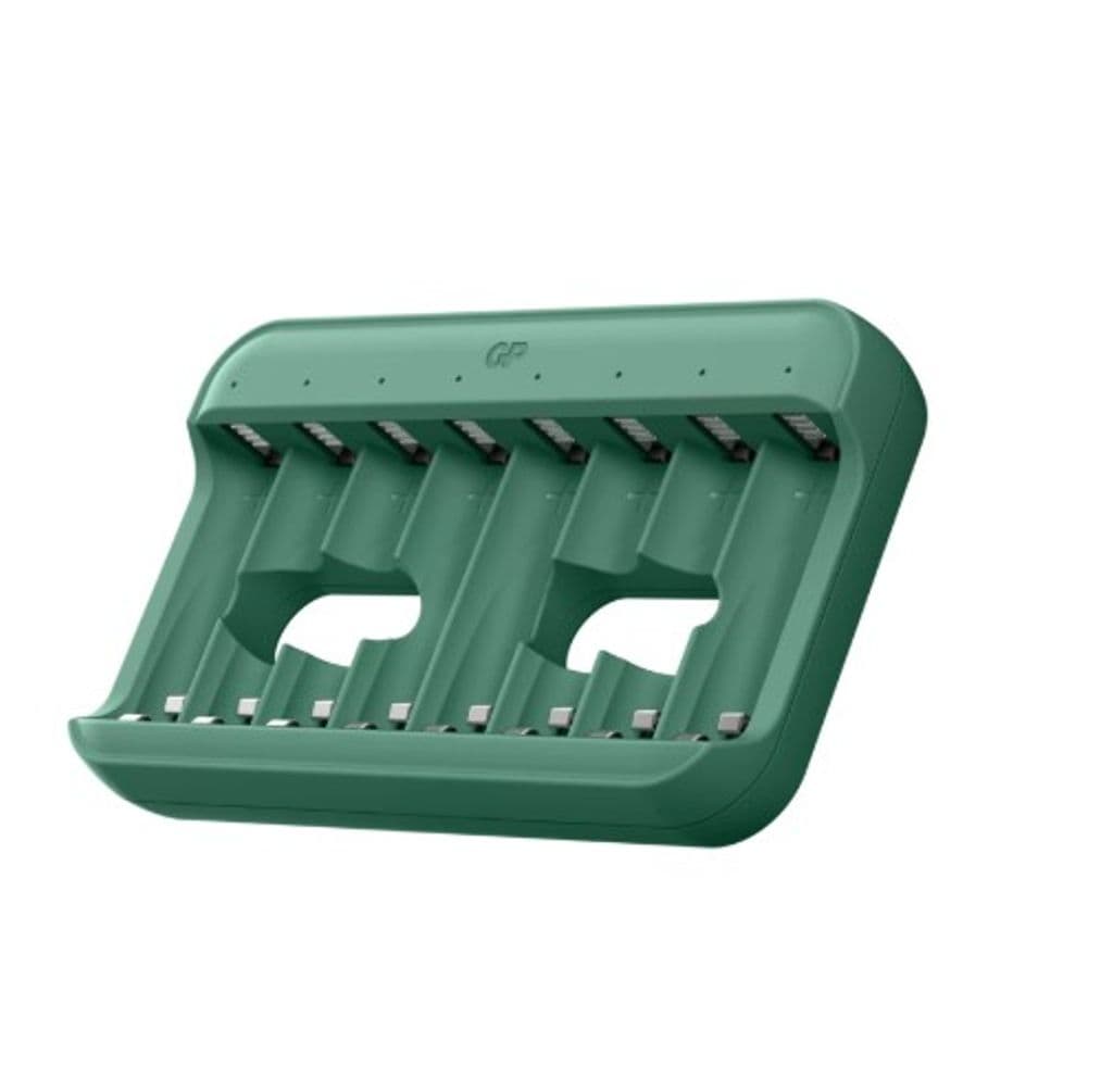 GP ReCyko USB-lader med 8 ladekanaler (AA/AAA)