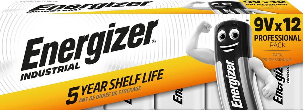 Energizer Industrial 9V Batteri 6LR61 - 12-pakning