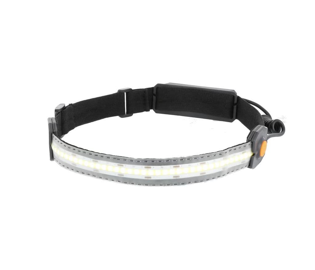 Oppladbar LED Hodelykt 200 lm med Rødt Baklys