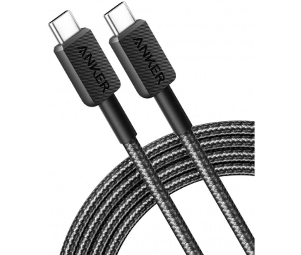 Anker 322 USB-C til USB-C ladekabel 60W, 1,8 m - Svart