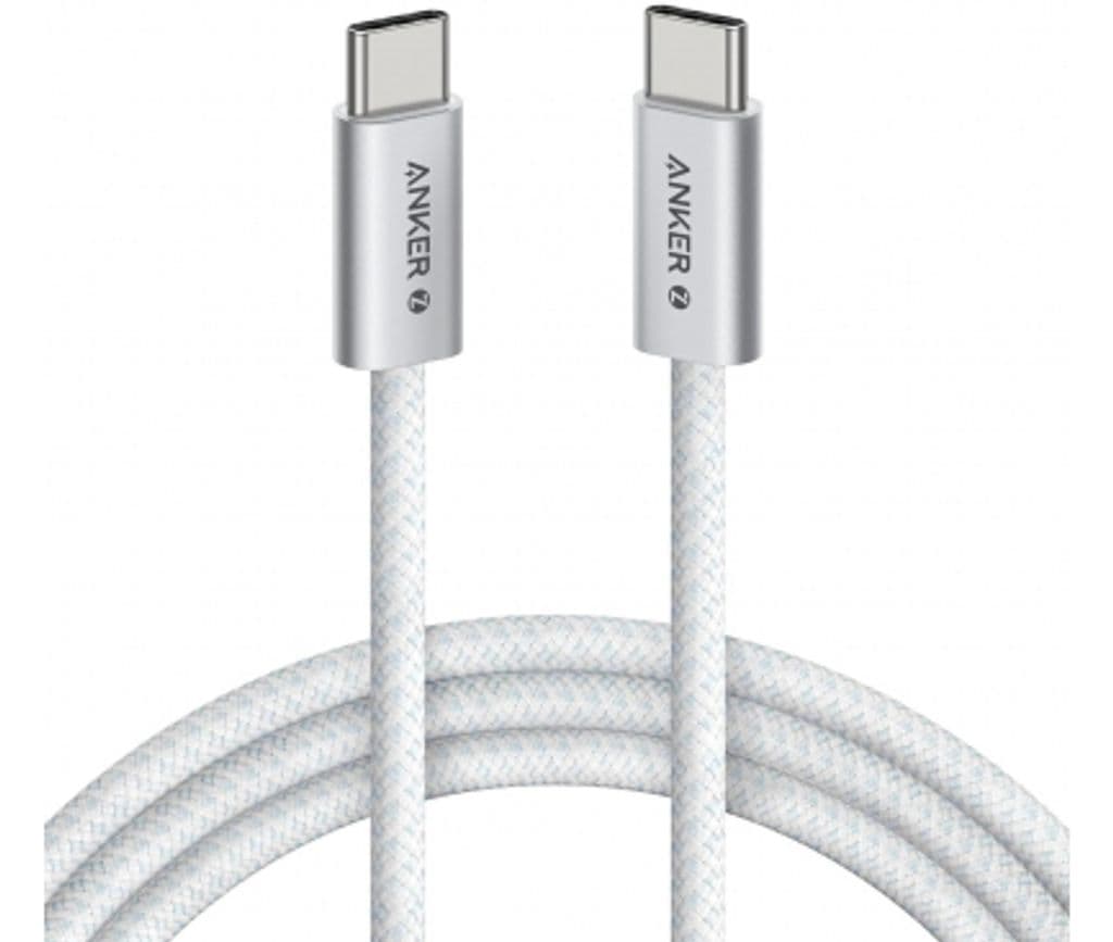 Anker Zolo USB-C til USB-C ladekabel 240W, 1m - Hvit