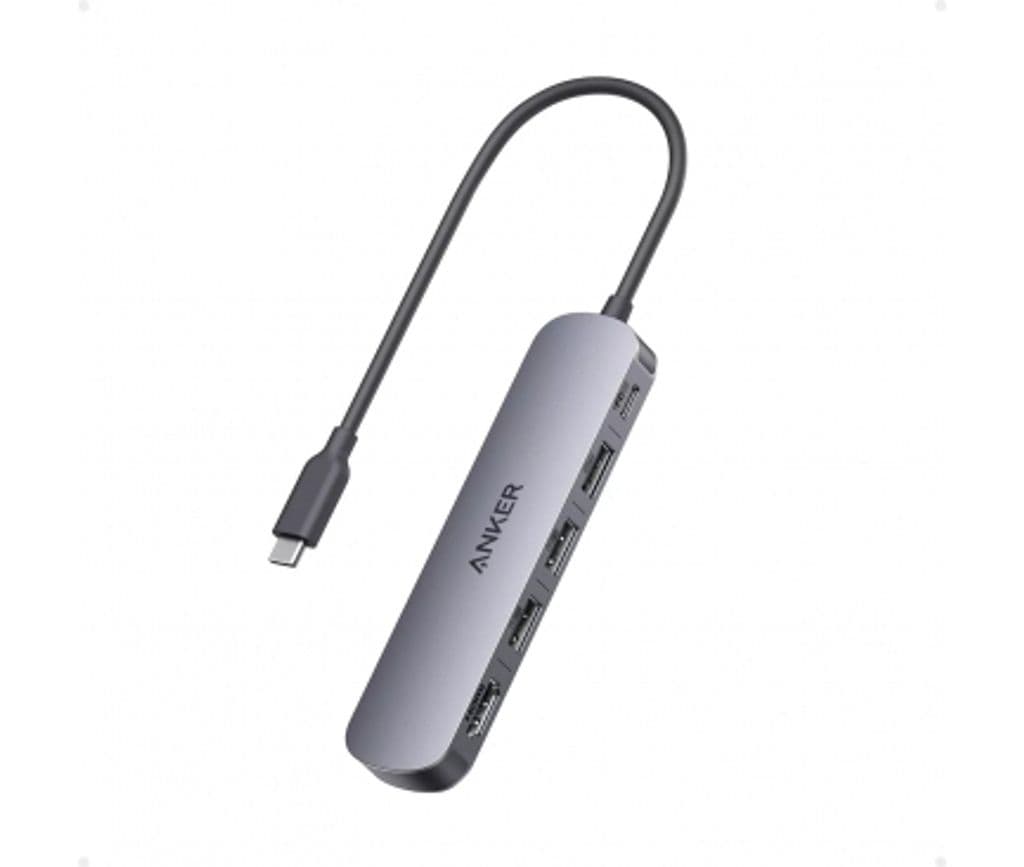 Anker USB-C Hub 3x USB-A/USB-C/HDMI – Grå