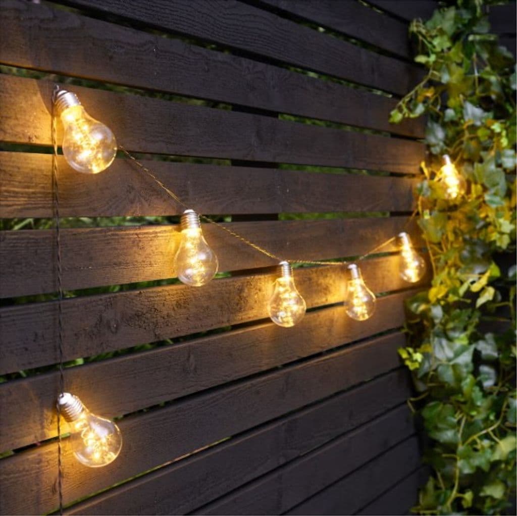 Solcelledrevet lyslenke - 15 LED-lys