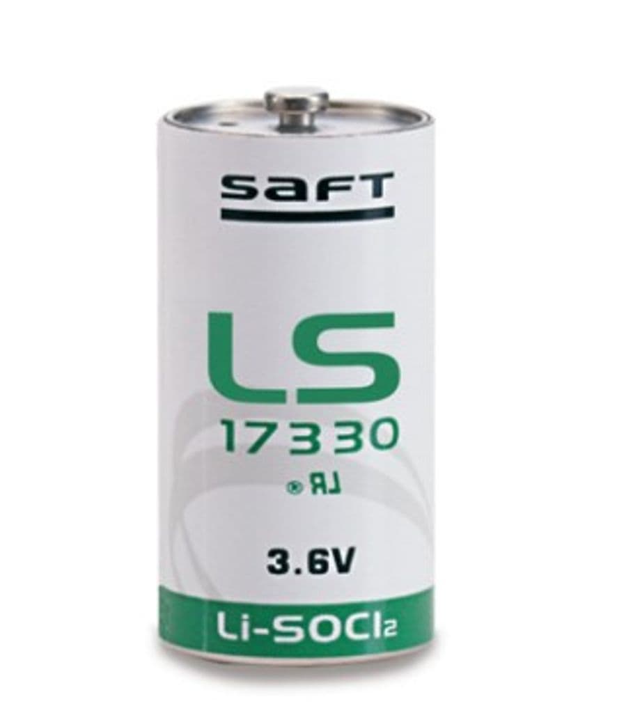 Saft LS17330 2/3A 3,6V 2100mAh LITHIUM-BATTERI med KNAPP