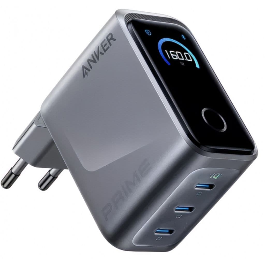 Anker Prime vegglader 160W 3xUSB-C – grå