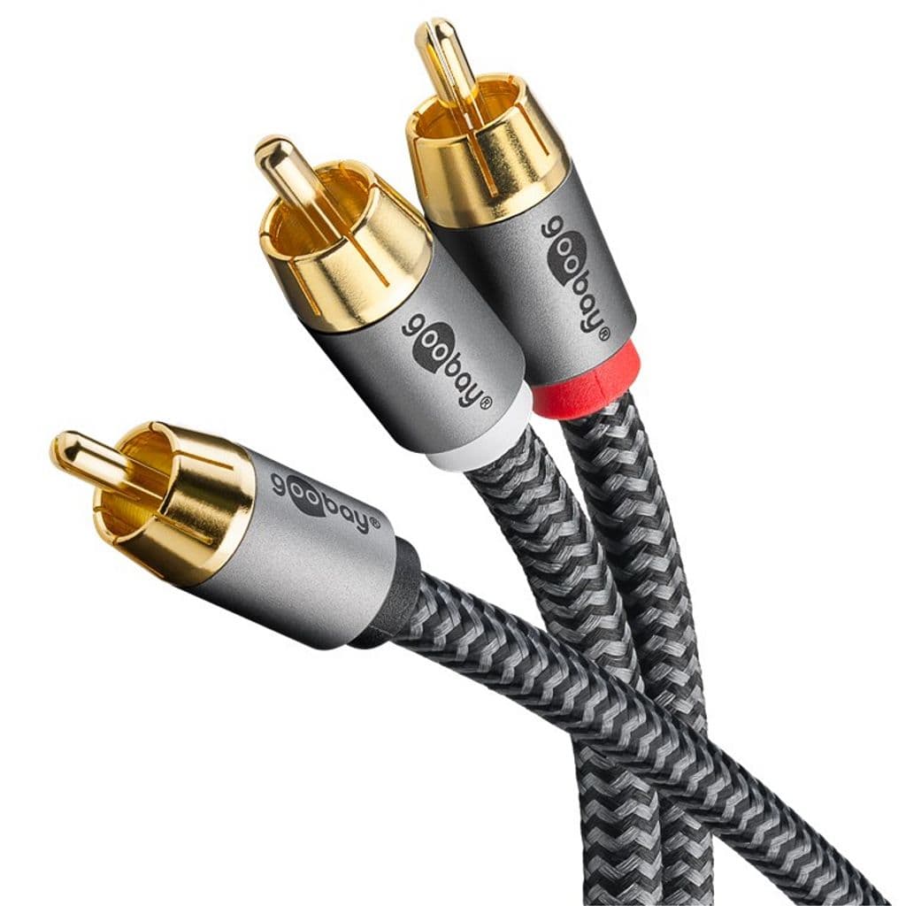 Goobay RCA Y-kabel, RCA hann til 2x RCA hann, 5m