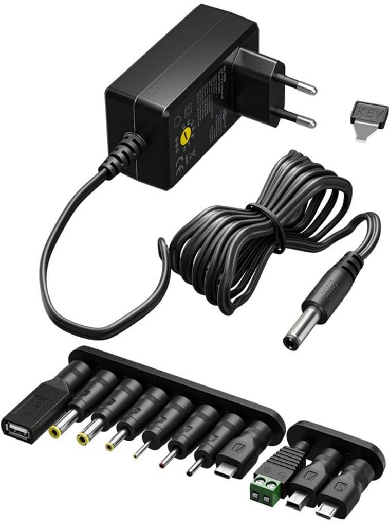 Goobay Universal Strømforsyning 3 V - 12 V, Maks. 3,6 W