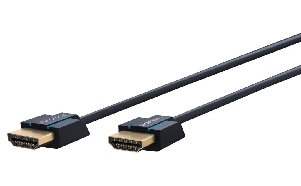 Clicktronic HDMI-kabel, ultraslank, høyhastighets med Ethernet, 2m