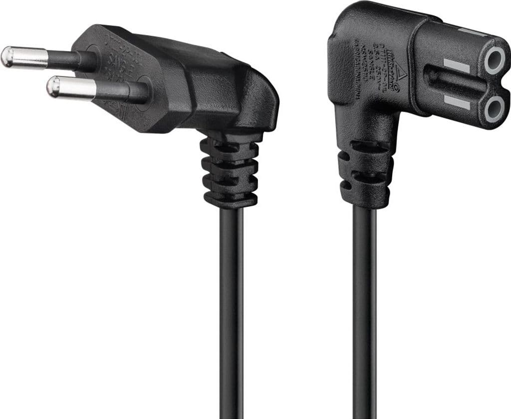 Goobay Tilkoblingskabel Vinklet i begge ender, 3m - Svart