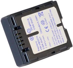 Batteri til CGA-DU07/VBD070 erstatningsbatteri