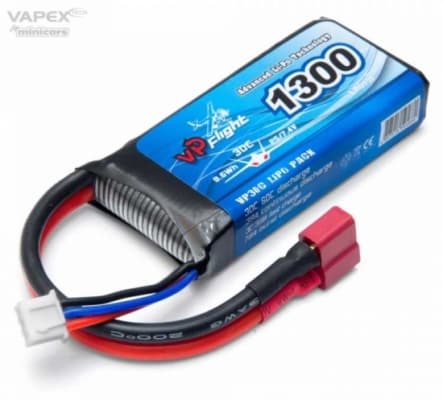 Li-Po 2S 7,4V 30C 1300 mAh, T-kontakt Vapex