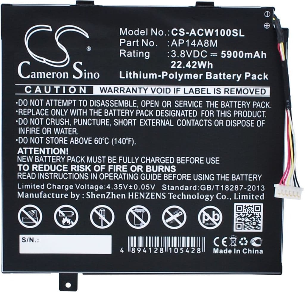 Batteri til Acer A3-A20FHD etc
