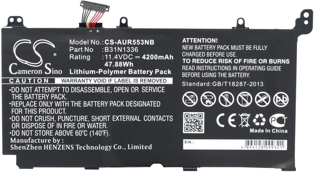 Batteri til Asus R553LF etc