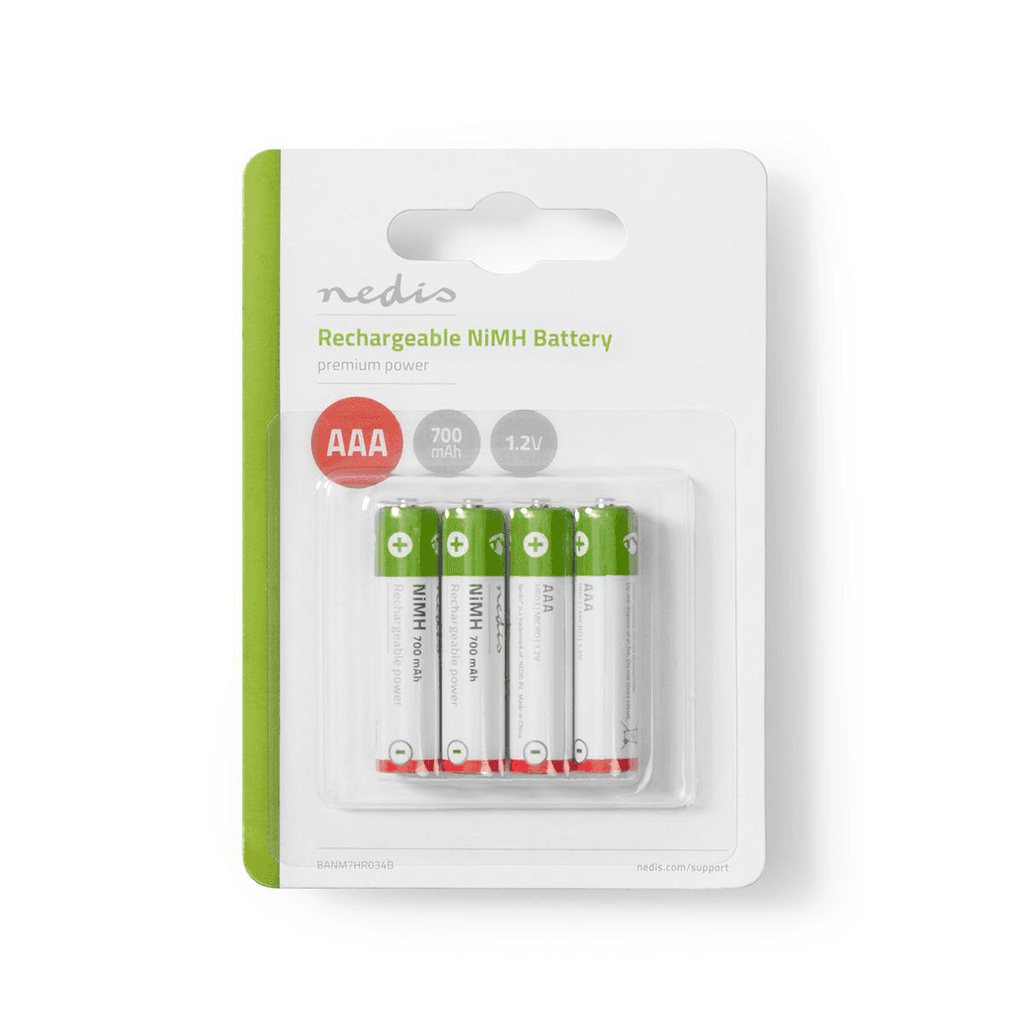 AAA 700mAh NI-MH - 4-pakning