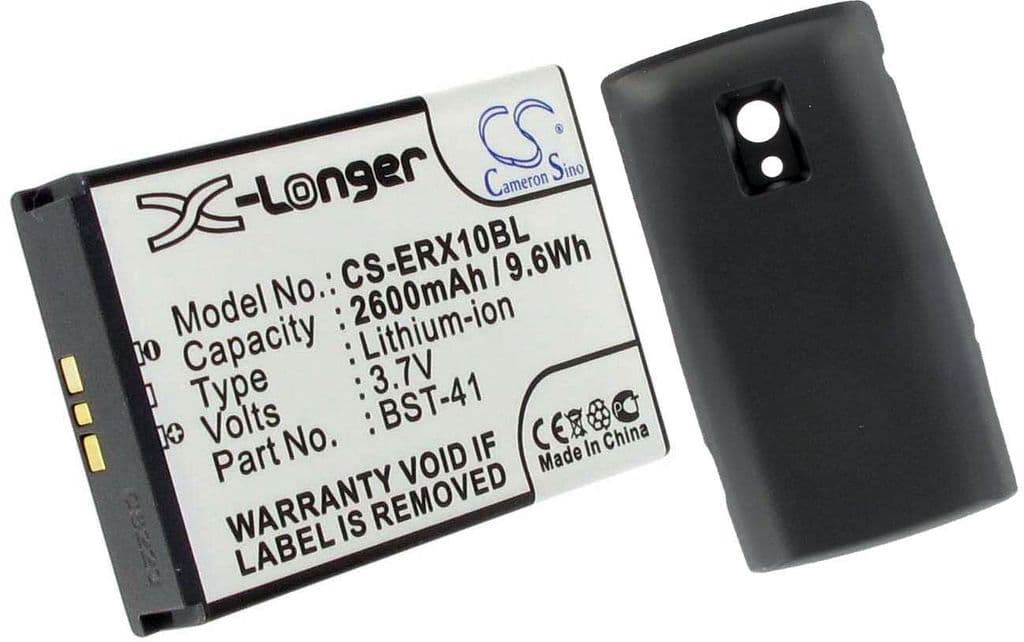 Batteri til BST-41 / Xperia X10 erstatningsbatteri 2600 mAh