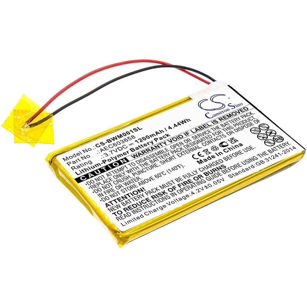 Batteri til Bw Gasalert Microclip Gas Detector etc