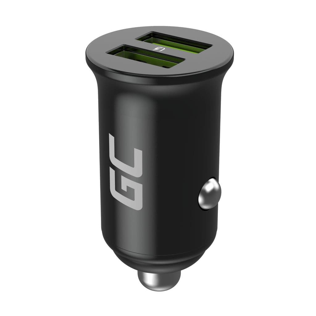 Green Cell 36W PowerRide Nano36 Bil Lader med 2x USB-A Hurtigladning