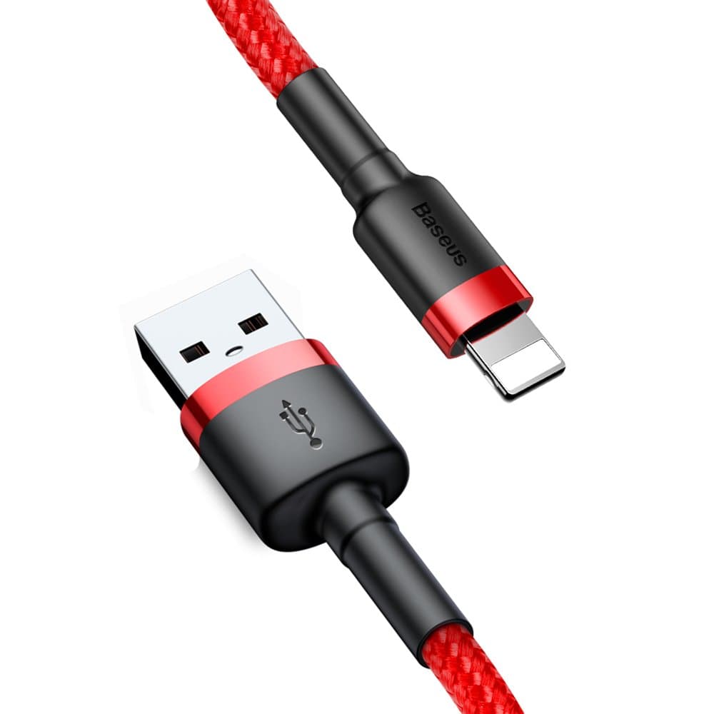Baseus Cafule USB-A til Lightning Kabel Q.C 3.0, 2A, 3m - Rød