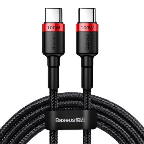 Baseus Cafule USB-C Kabel 100W, PD2.0 2m - Rød - Svart