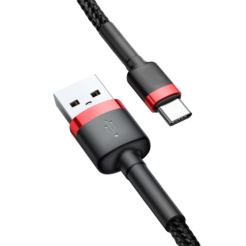 Baseus USB-C-kabel 2A, 2m - Rød/Sort